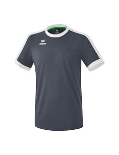 Erima Sport-Tshirt Trikot Retro Star (100% Polyester) grau/weiss Herren